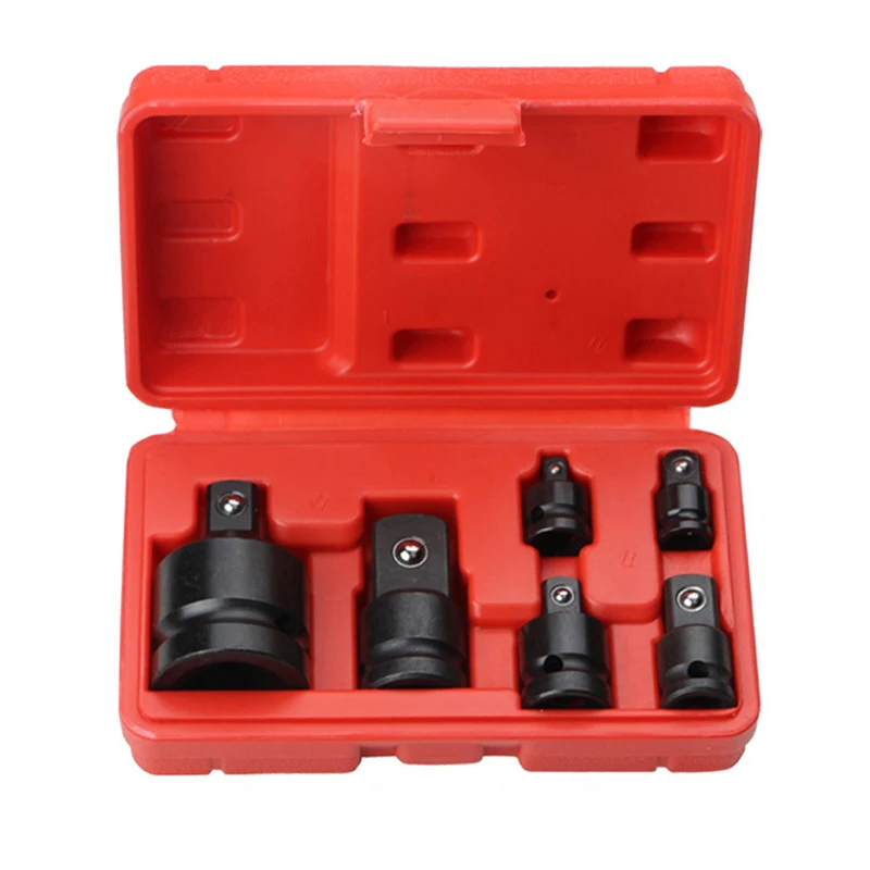 

5Pcs Pneumatic Sleeve Drive Socket Adapter Converter Reducer Air Impact Craftsman Socket Black Wrench Set 1/4 3/8 1/2 3/4 Set