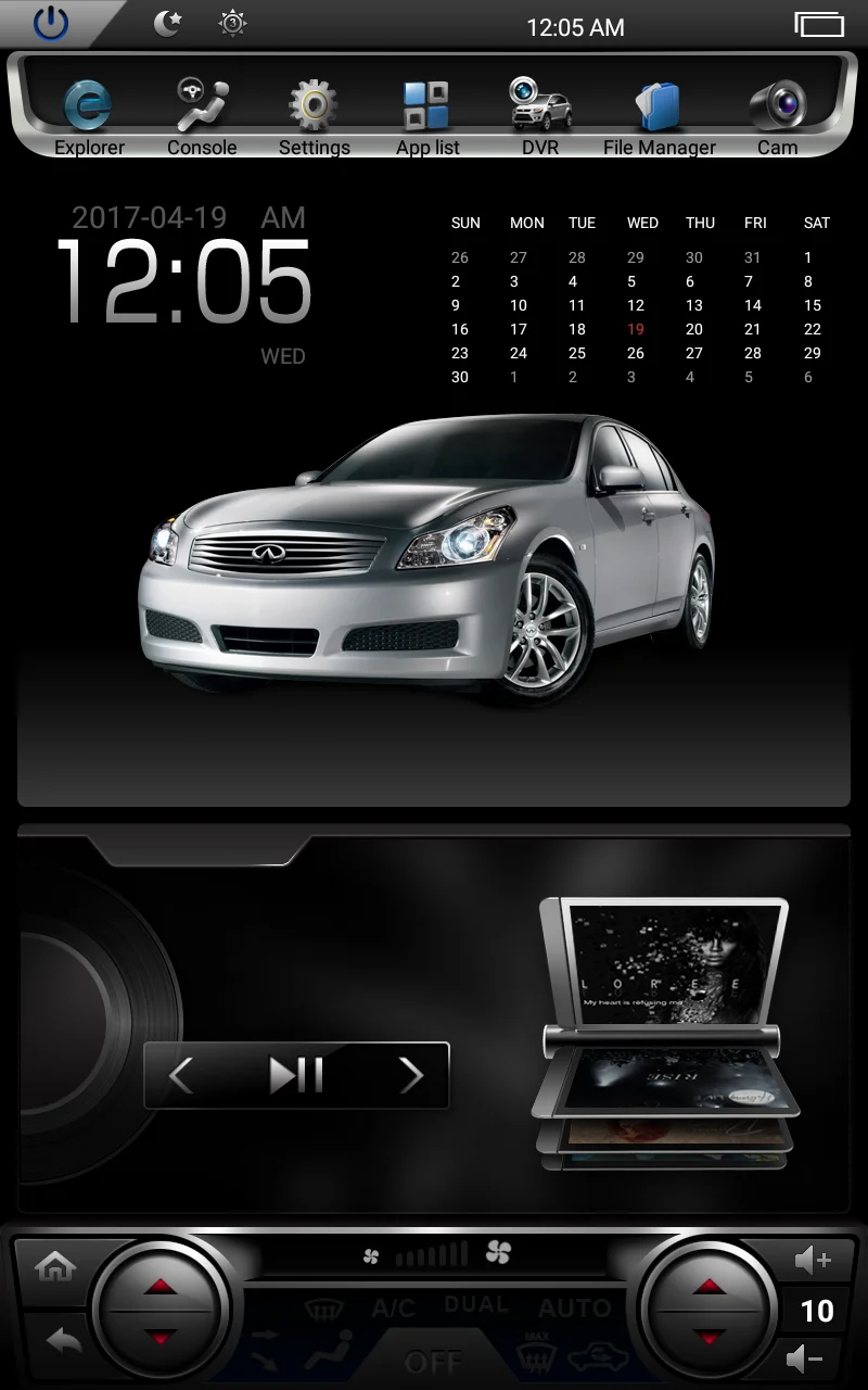 Excellent Vertical Screen Android 7.1 Quad Core 12.1 inch Car Multimedia DVD Player Stereo Radio For Infiniti G37 G35 G25 G37S 7