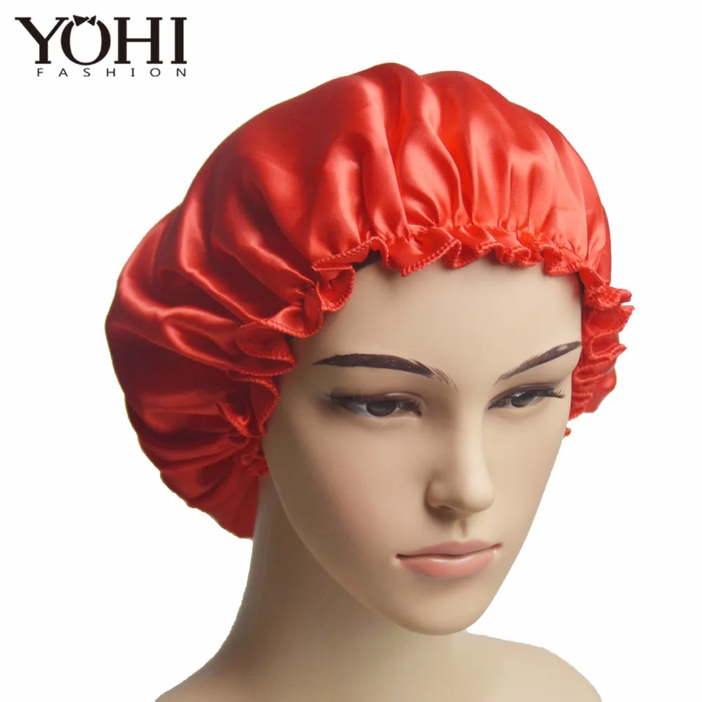 2018 New Fashion A hot sale well chemo cap Beauty Salon Cap Night Sleep Cap Head Cover Satin Bonnet Hat For women women sleep cap soft silk satin night sleep cap hair bonnet hat silk comfortable head cover wide elastic band hair loss cap