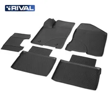 Для Lada Vesta- Коврики 3D в салон 5 шт./компл. полиуретан Rival 16006001