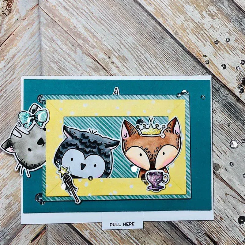 Милые животные прозрачные штампы/координационные штампы для DIY