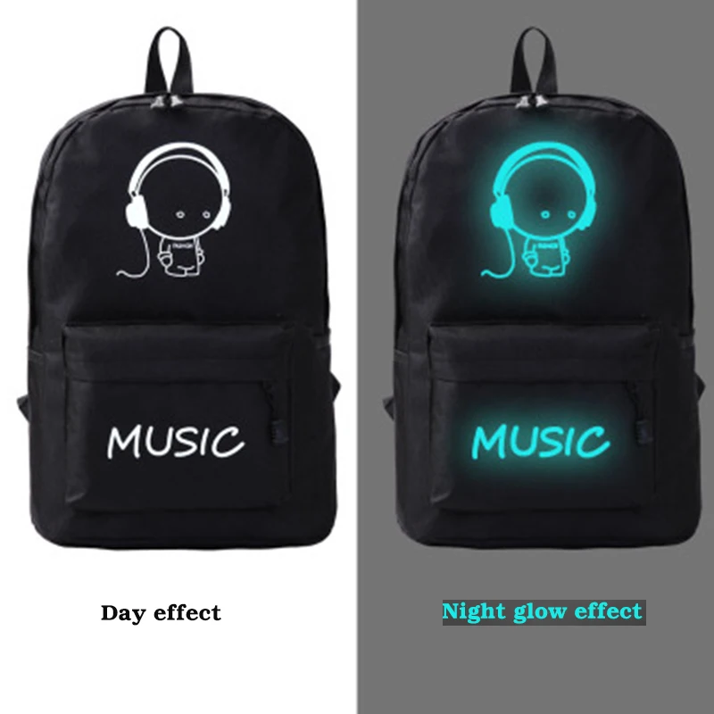 Emarald Luminous Backpack Men Waterproof Large Capacity Student School Canvas 2018 Unisex Laptop Computer Backpacks | Багаж и сумки