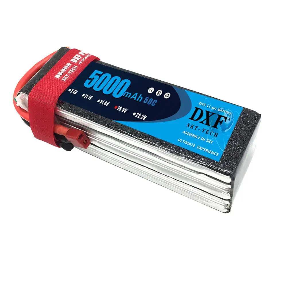 DXF RC батарея 18 5 V 5000mAh 50C max 100C 5S LiPo для вертолета квадрокоптера самолета дрона rc