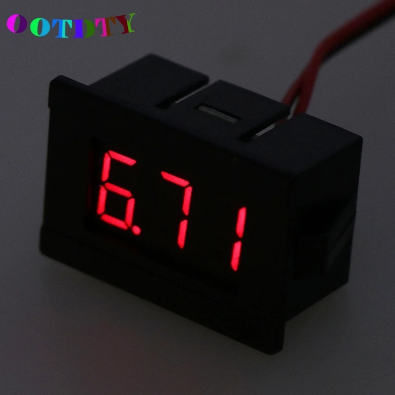 

OOTDTY DC 2 Wires 4.5-30V Mini LED Digital Display Voltmeter Volt Voltage Panel Meter Drop Shipping Support