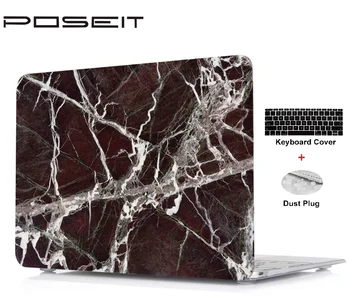 

New Marble prints Hard Shell Case+Keyboard Cover+Dust Plugs For Macbook Pro13 15 Retina 12 13 15 Air11 13 Touch Bar 13 15 inch