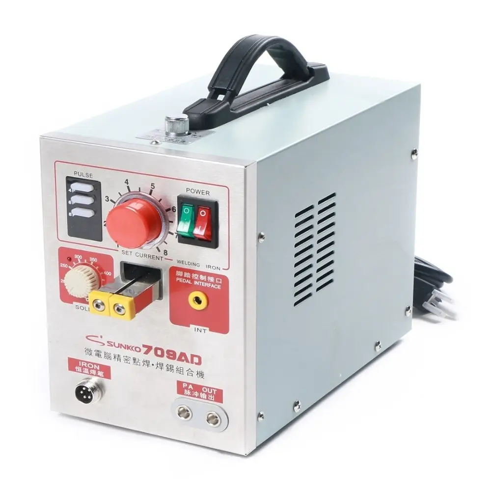 

SUNKKO 709AD Battery Spot Welder Solder with Pulse Display 1.9kw portable spot welder