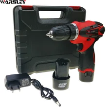 12V 2 Batteries Screwdriver electric Drill Cordless power tools Mini Drill battery packs for cordless drill Two-speed drill