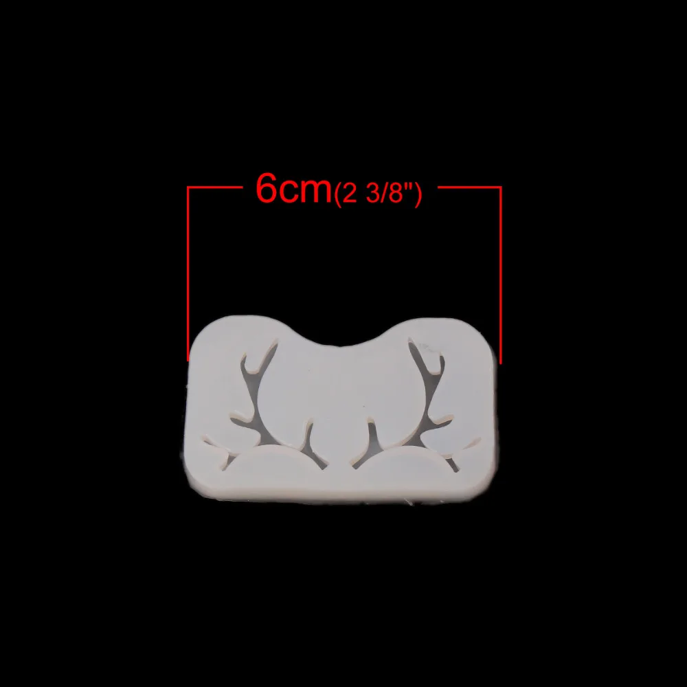 Doreen Box Новый силиконовый полимерная форма для ювелирных изделий инструменты решений прямоугольник белый рог оленя/мм рога 60 мм (2 3/8 "мм) x 35 (1