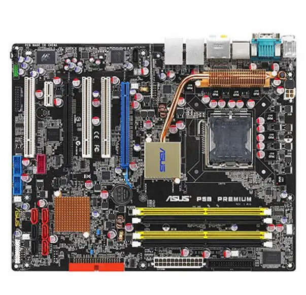Оригинальная б/у материнская плата для ASUS P5B Premium Поддержка LGA 775 2 * DDR2 поддержка 8G 4