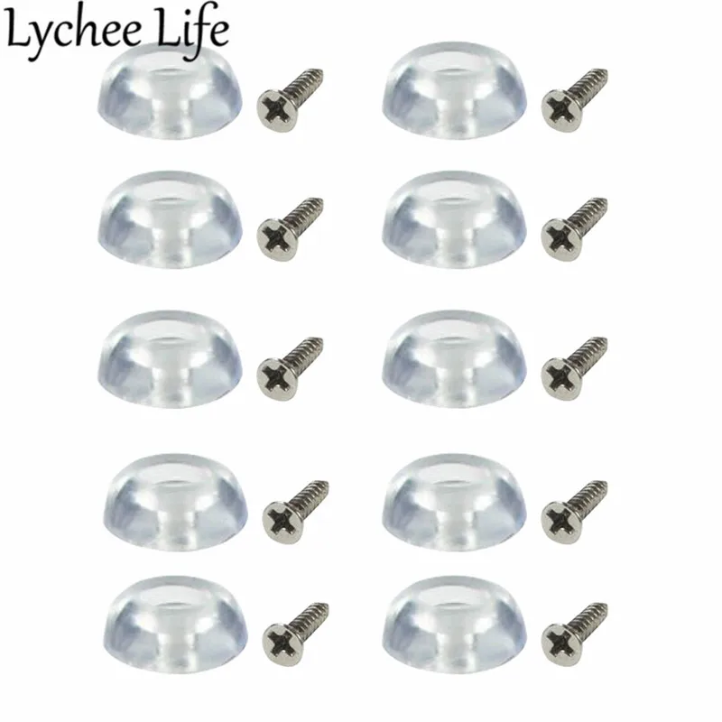 

Lychee Life 10pcs Transparent Soft Rubber Sofa Legs Different Sizes Furniture Leg For Sofa Modern Home Room Decoration Tool