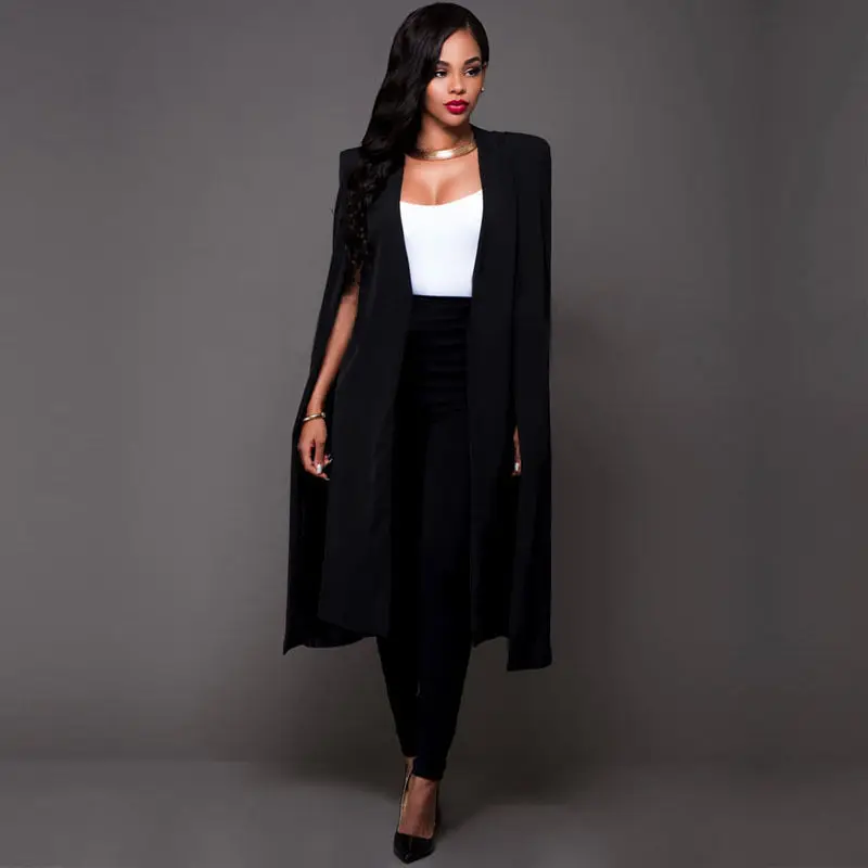 

NEW Fashion Women Office Lady Long Suit Coat Outwear Elegant Women Stylish Long Suit jackets