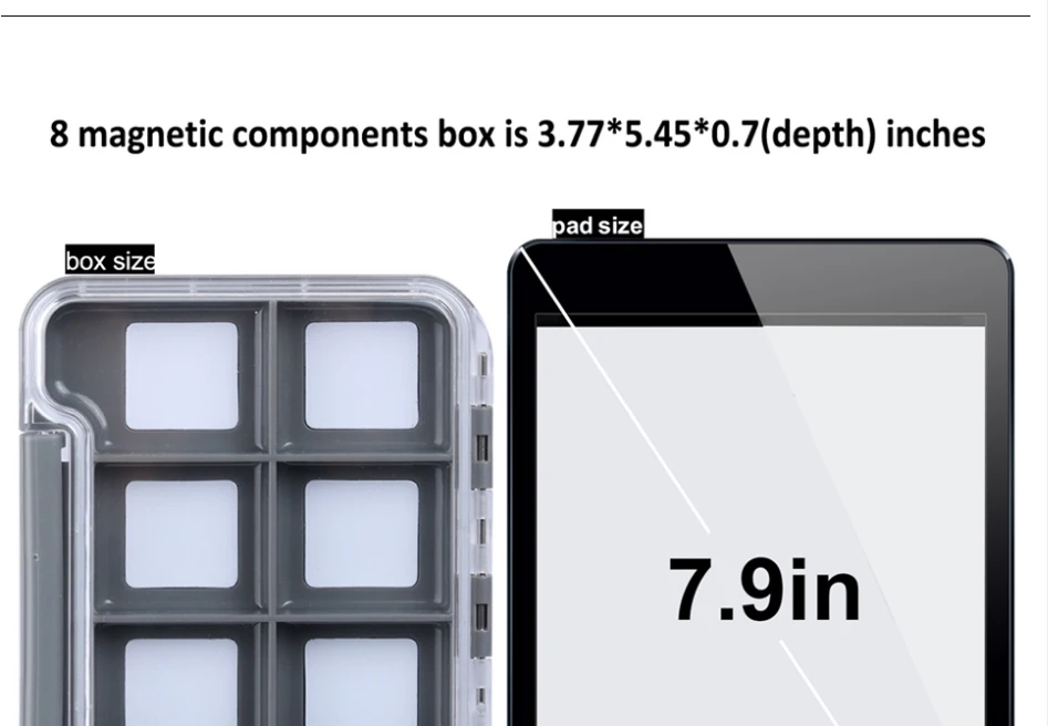 Goture дизайн водонепроницаемые магнитные рыболовные крючки коробка легкий вес 8 отсеков Fly коробка для рыболовных приманок