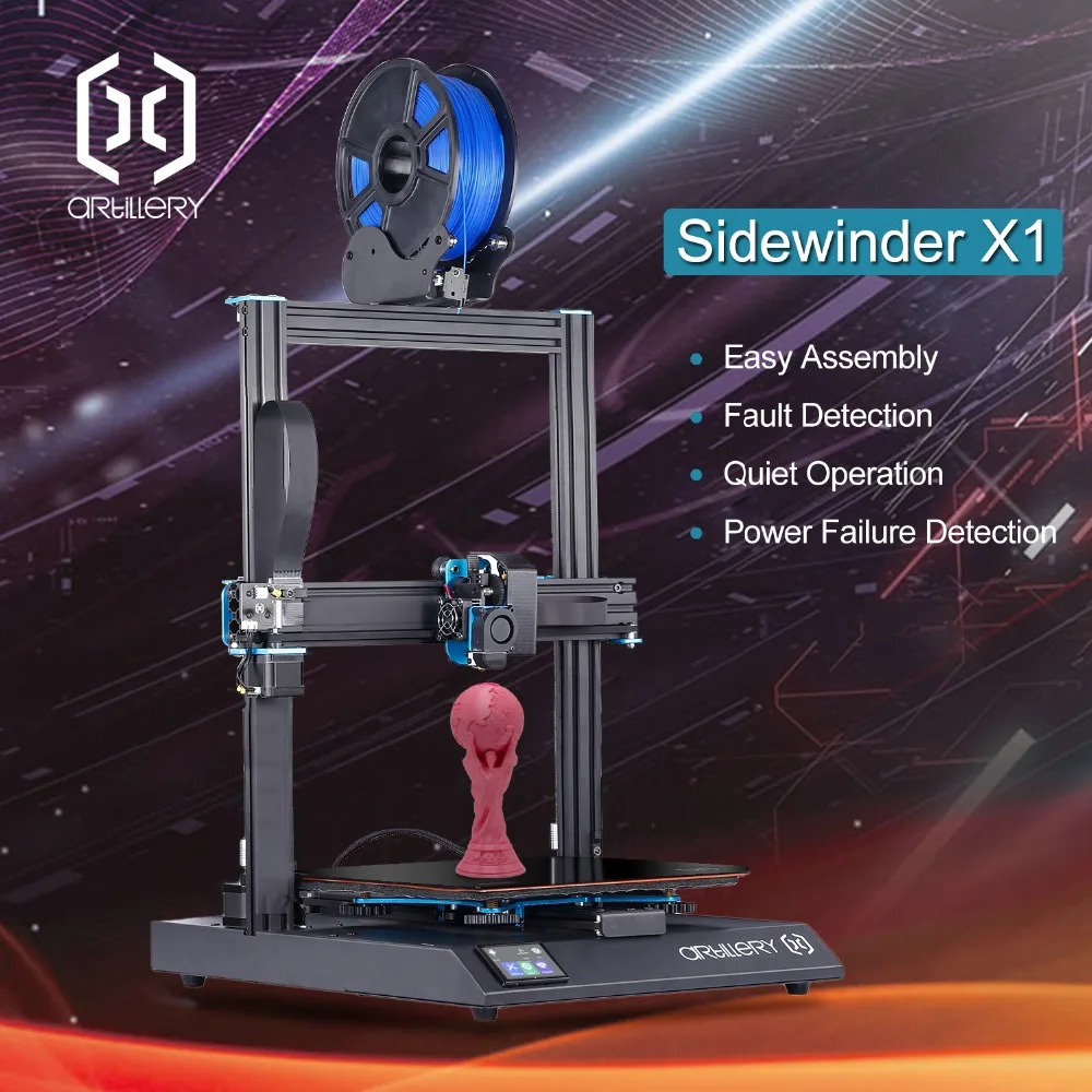 2019Newest Artillery Sidewinder X1 3D Printer Ultra quiet