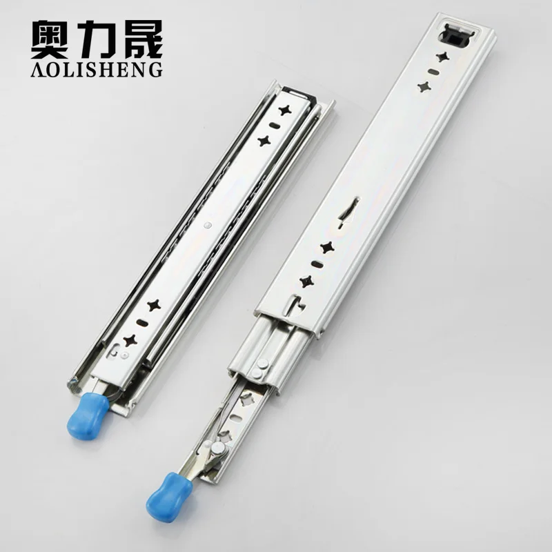 

Drawer Runners With Lock Ball Bearing Three Fold Full Extension Heavy Duty Slide Rail
