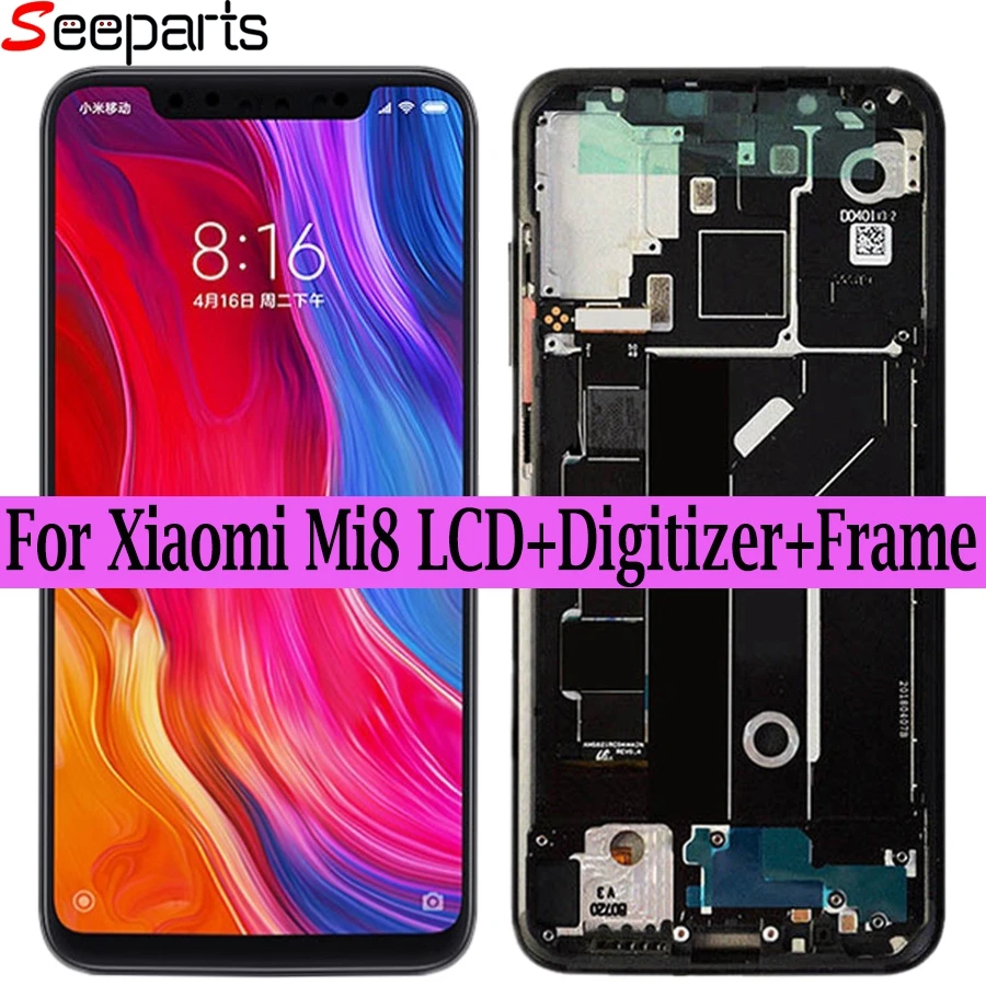 Супер Amoled ЖК для xiaomi mi 8 Explorer ЖК-дисплей дигитайзер сенсорный экран Замена для xiaomi 8 ЖК xiaomi mi 8 SE ЖК