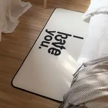 40x60 см/50x80 см белый черный я люблю/hate you ковер кухня ковер, коврик нескользящие украшения дома гостиная коврик