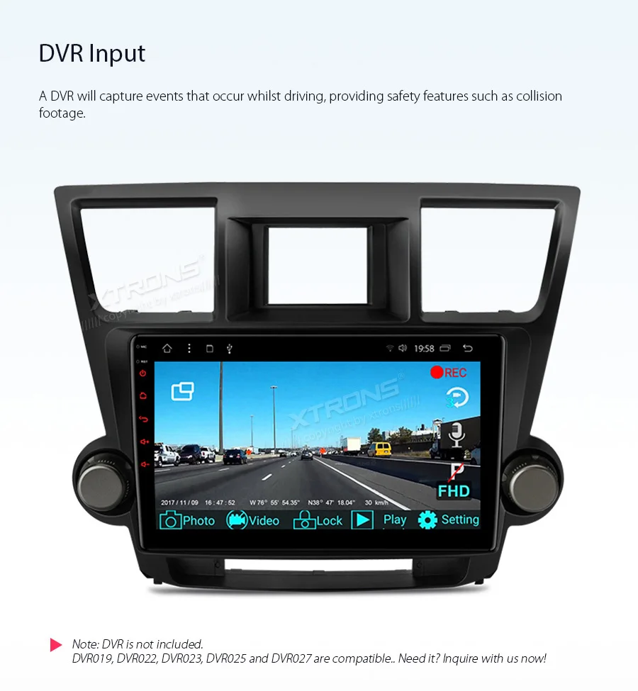 Best XTRONS 10.1" Android 8.1 Octa Core Car Stereo Multimedia Player GPS Navigation for Toyota Highlander Kluger 2008-2013 No DVD 19