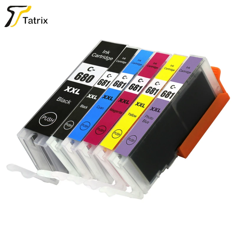 PGI 680XXL CLI 681XXL Tatrix Newest Ink Cartridge PGI 680 CLI 681 Compatible for Canon PIXMA