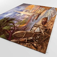 Еще тропический пляжный песок морские пейзажи вид 3d принт Нескользящая микрофибра Гостиная декоративный современный моющийся коврик