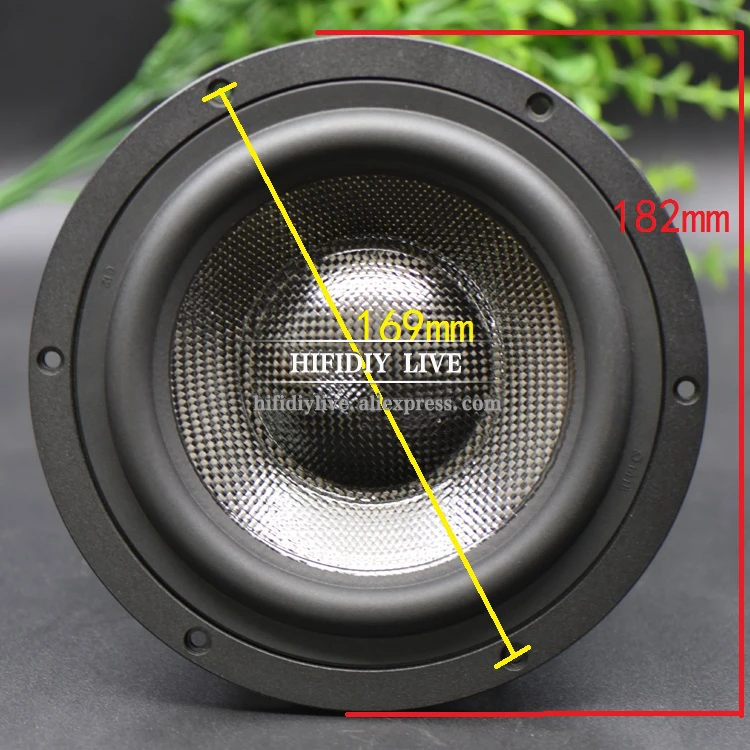 HIFIDIY LIVE HIFI 7,1 дюймов 6," Midbass НЧ динамик 8OHM 120 Вт литой Алюминиевый Fram углеродное волокно громкоговоритель T6-182