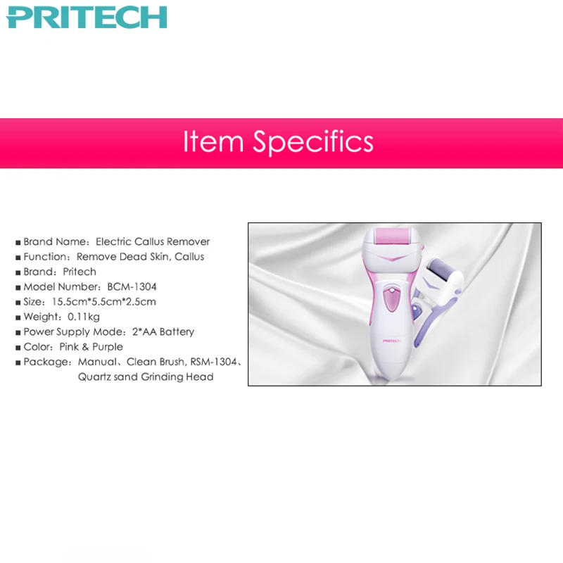 Pritech электрическая пилка для ног удаление мозолей Замена шлифовальный ролик