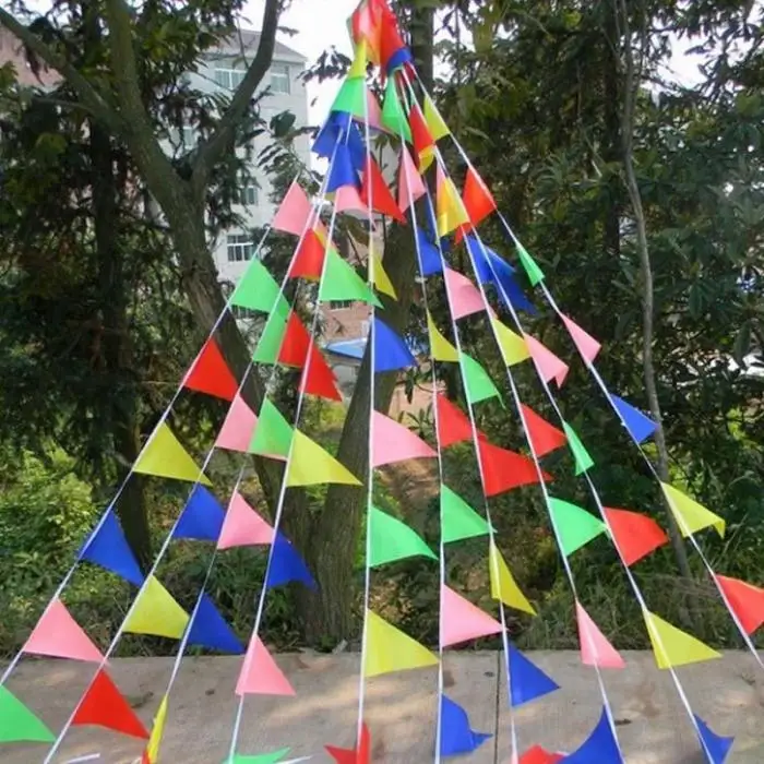 50 метров Радуга Вымпел открытый баннер 100 флаги нейлон реклама висящий Флаг украшения на свадьбу на день рождения вечерние принадлежности
