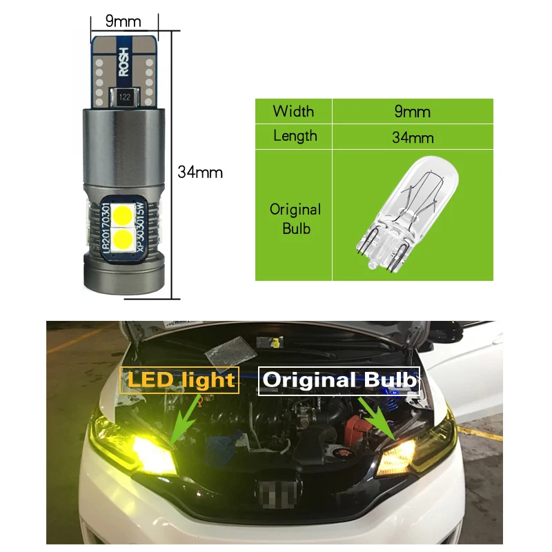 4-pc Deep Blue T10 W5W 2825 LED Bulb For Audi Car Parking Position City Light C 4-pc Deep Blue T10 W5W 2825 LED Bulb For Audi Car Parking Position City Light C