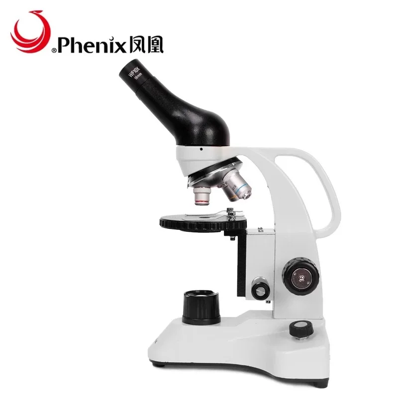

Phenix Microscope Full-Metal LED Light 40X-640X Monocular Students Microscope Portable Handle for School Science Biological