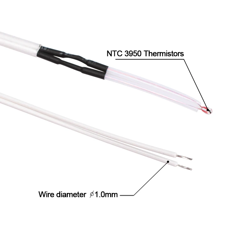 Детали для 3D-принтера NTC 3950 термисторный кабель 100K Ом Dupont провода для MK2A MK2B Heatbed Ramps1.6 Gen L MK8 экструдер RepRap MKS