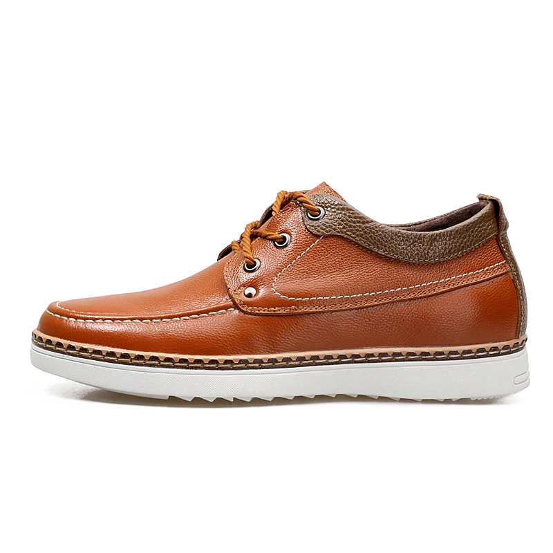 

Men Elevator Shoes 2018 Autumn Lace Up Men 6 Cm Height Increasing Genuine Leather Shoes Men Zapatos Hombre Casual Shoes 29D50