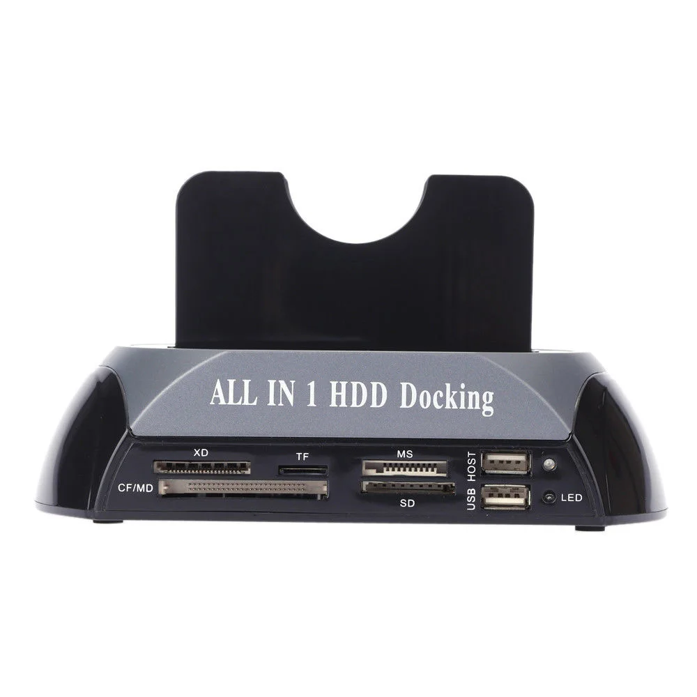 

2.5" 3.5 SATA/IDE Dual Bay Hard Drive Docking Station e-SATA Card Reader Hub