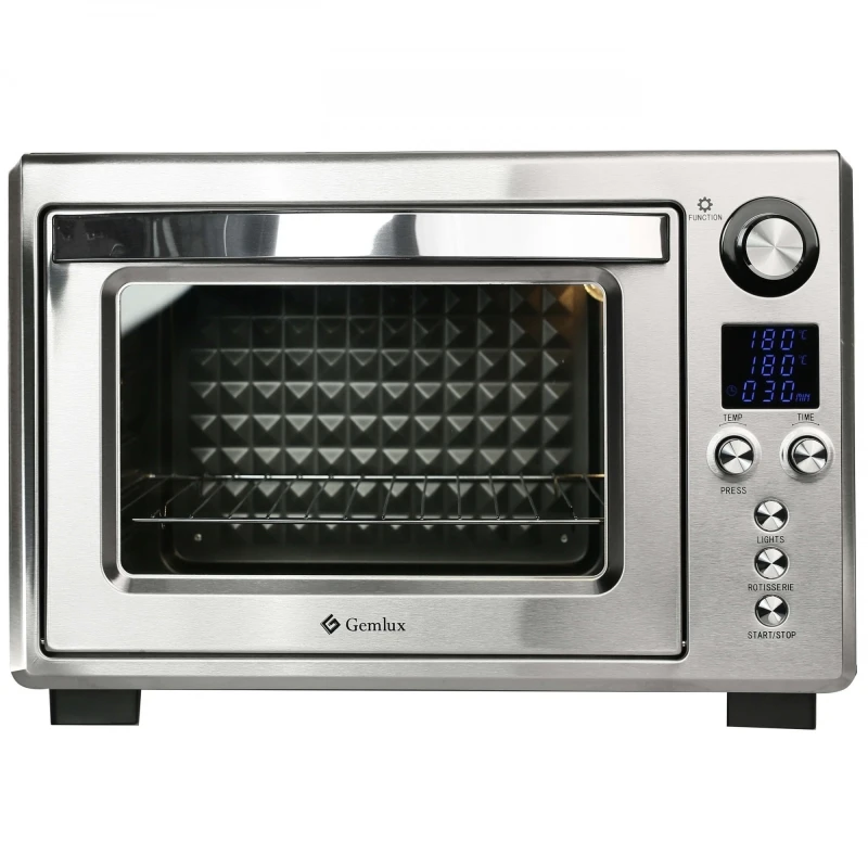 Мини-печь GEMLUX GL-OR-1632 (мощность 1600 Вт, объем 32 л, электронное управление, корпус из нержавеющей стали)