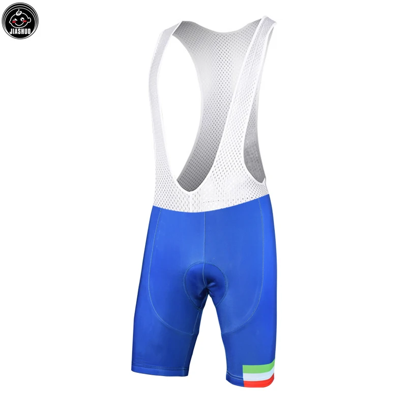blue cycling bibs