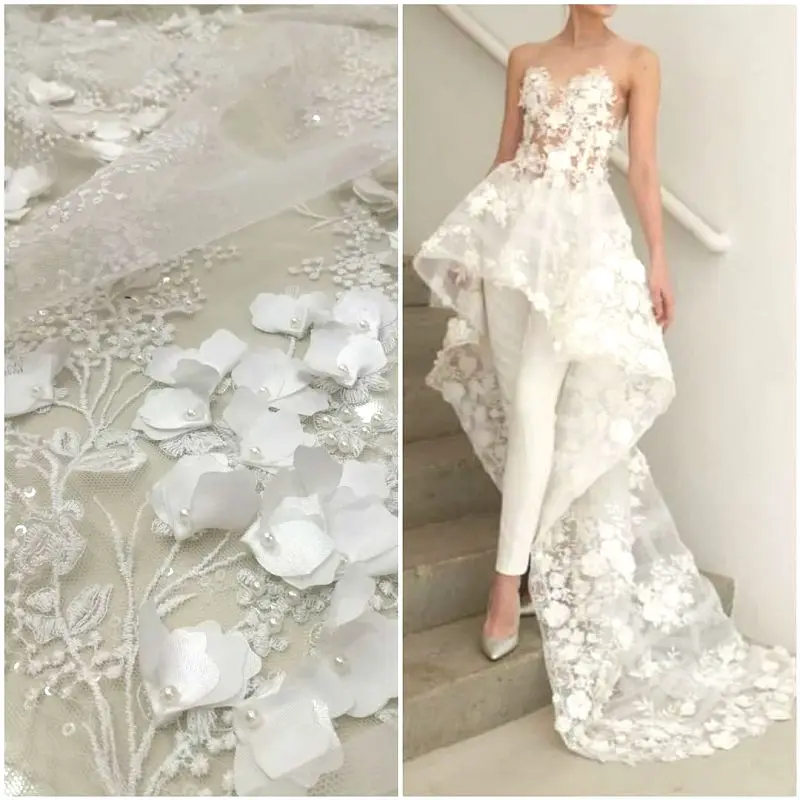 

Beautiful white wedding lace guipure for wedding and evening dresses,price per one meter, bride high quality, Lacd 17, MA