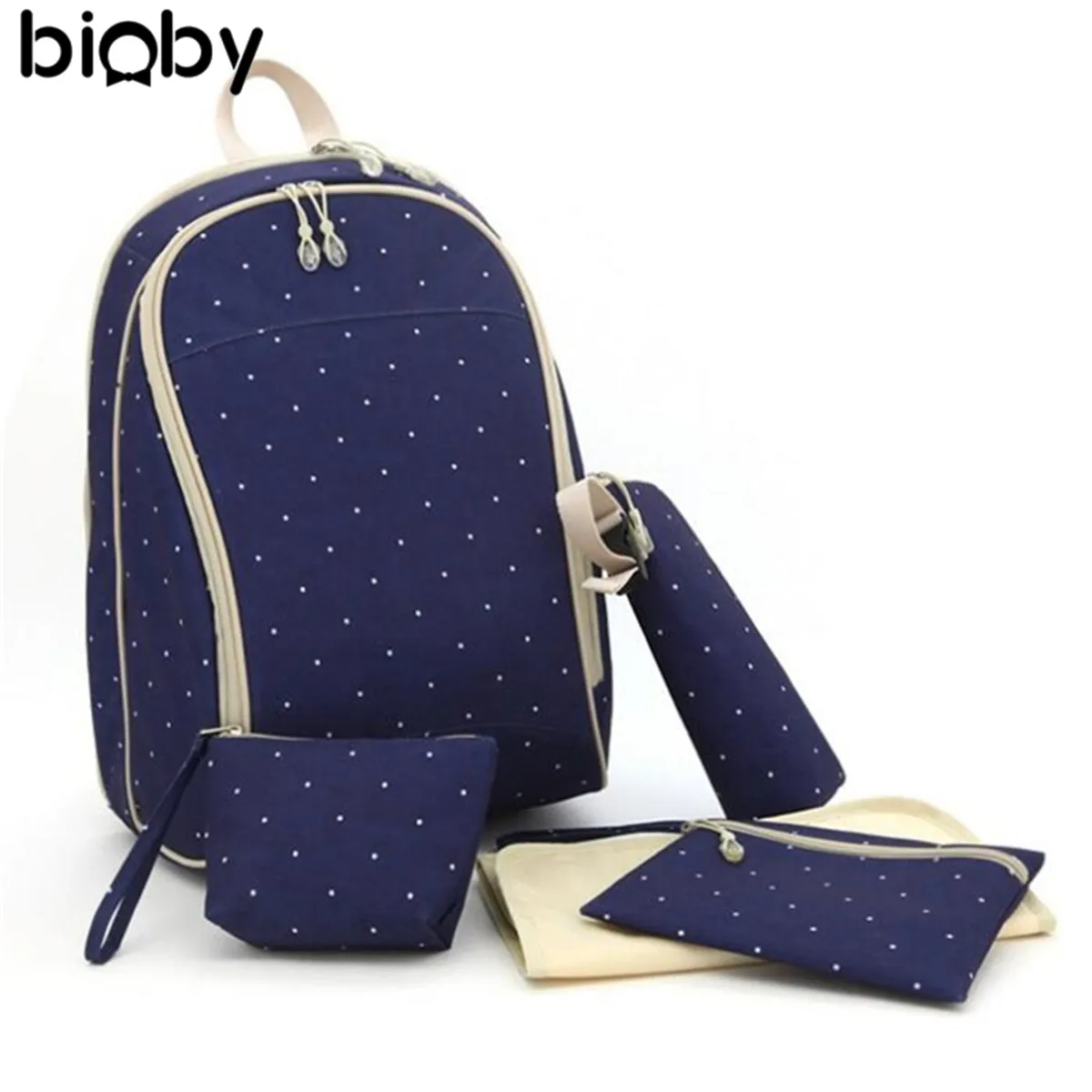 

5Pcs/Set Newborn Baby Diaper Nappy Bag Shoulder Bags Tote Handbag Mummy Travel Outdoors Backpack Nappy Changing Bags NEW Fashion