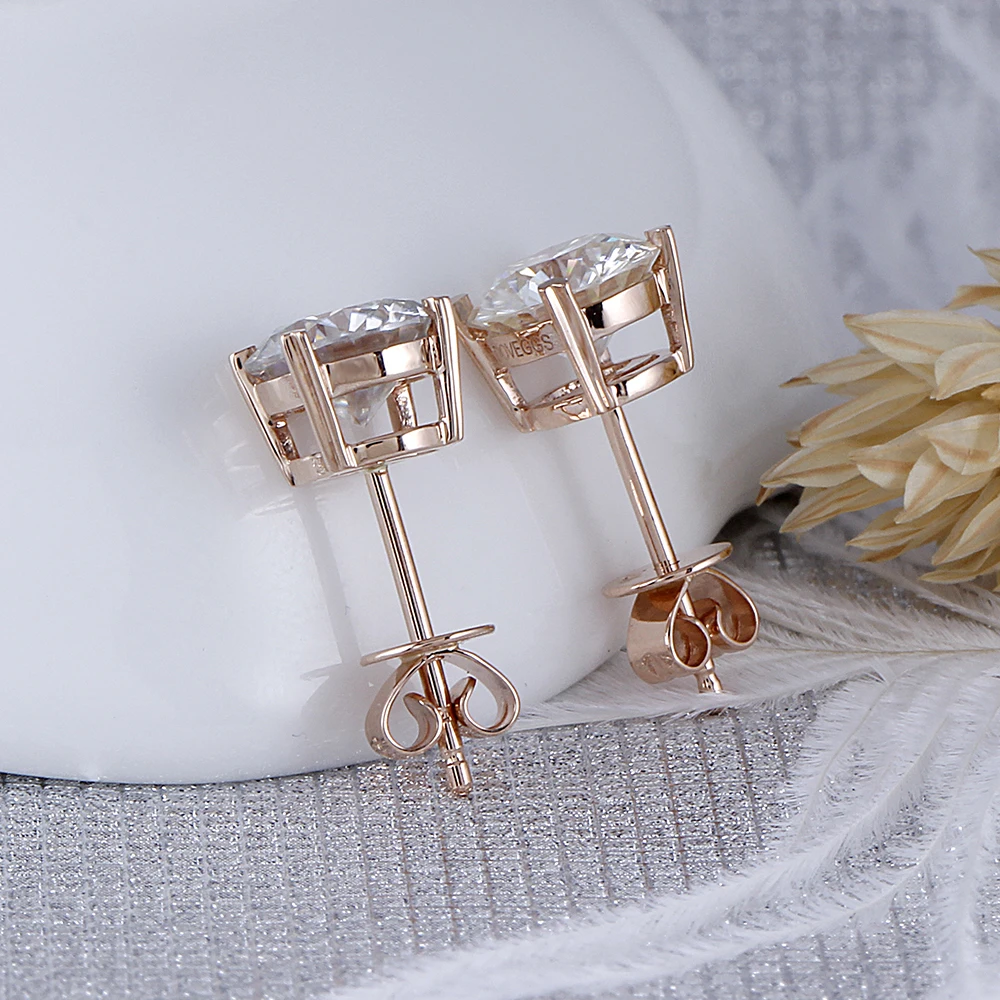 rose gold moissanite stud earrings (5)