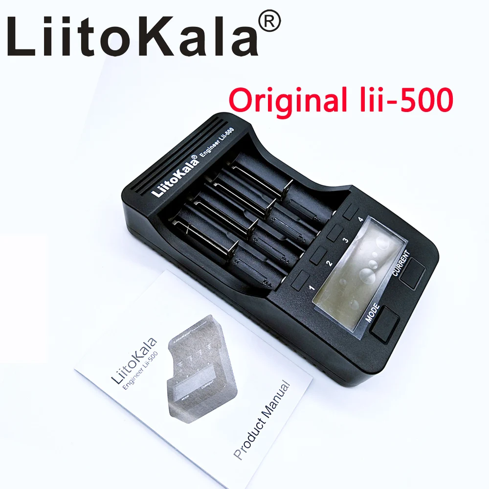 LiitoKala lii-500 lcd 3,7 V/1,2 V 18650/26650/16340/14500/10440/18500 зарядное устройство, лиитокала завод lii500