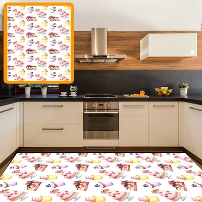 Else желтый коричневый розовый торты сладкие конфеты 3d узор печати нескользящей микрофибры кухня современные декоративные моющийся коврик мат