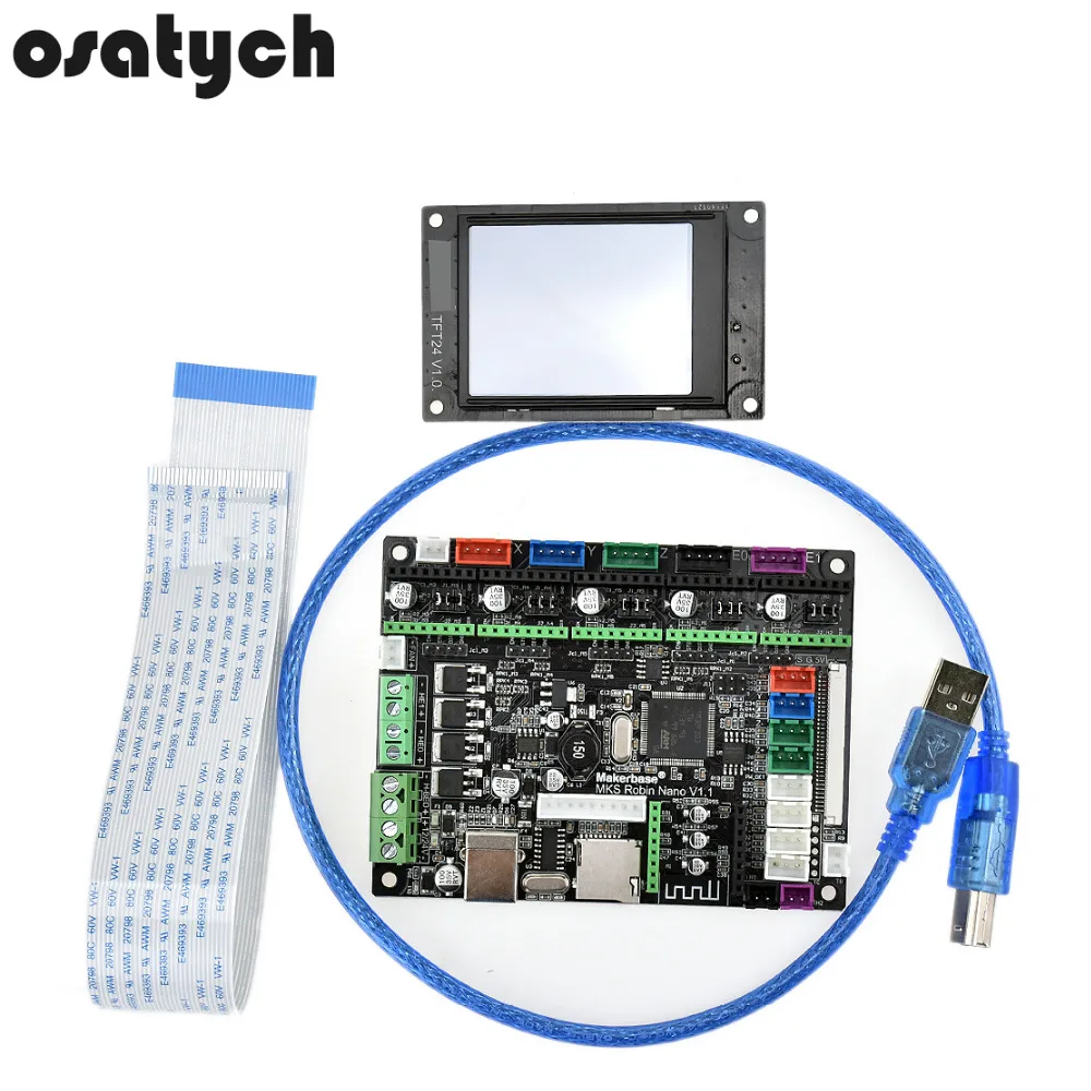 3D-принтеры материнская плата MKS Robin Nano STM32 Управление Панель + 2,4 дюймов Сенсорный экран