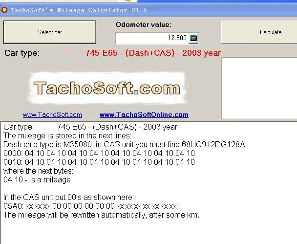 Тахософт калькулятор пробега V21.5