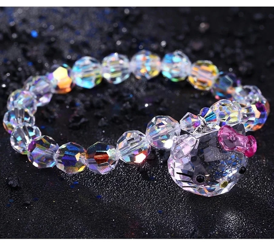 Handmade Fine Crystal Beads Bracelets Elastic Rope Charm Bracelets