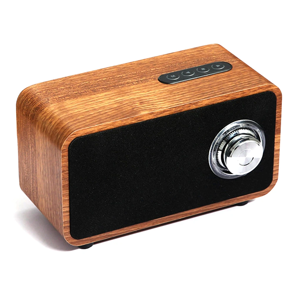 

MX06 Wooden Speaker Wireless Bluetooth Portable Audio HiFi Stereo Subwoofer Speaker With Microphone Support TF Card MP3 Player