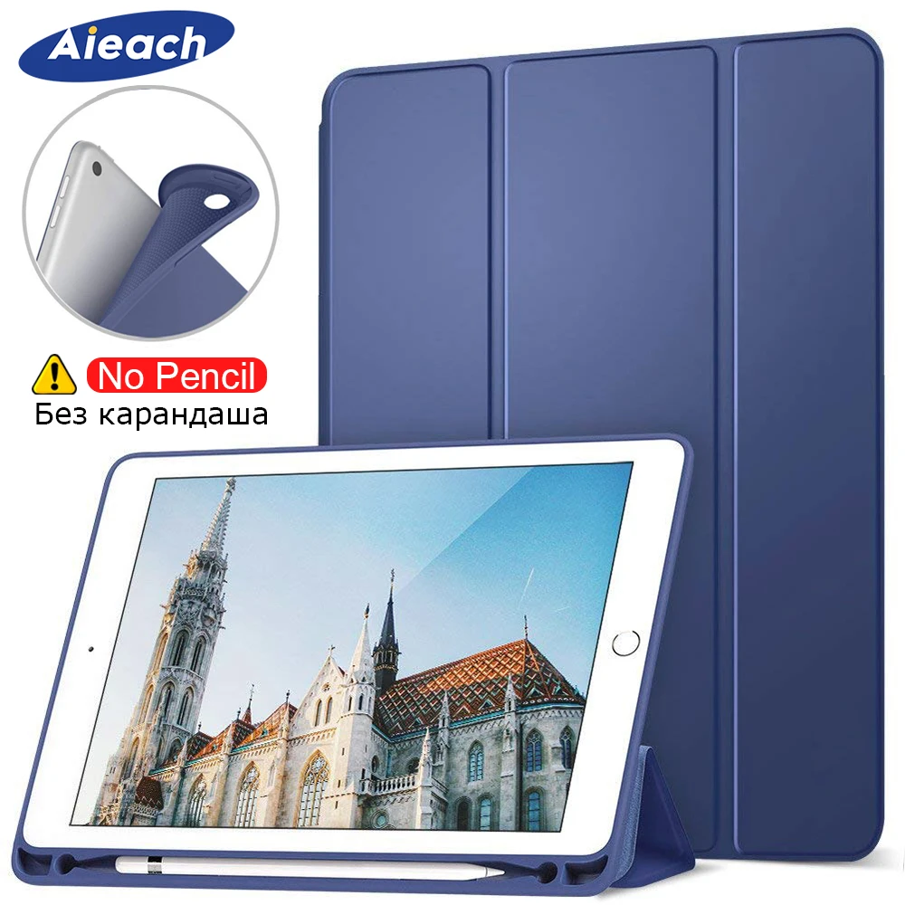 

For iPad Air 1 Air 2 Case With Pencil Holder Ultra Thin Smart Silicone Back Cover For iPad Air2 Funda With Auto Sleep/Wake Up