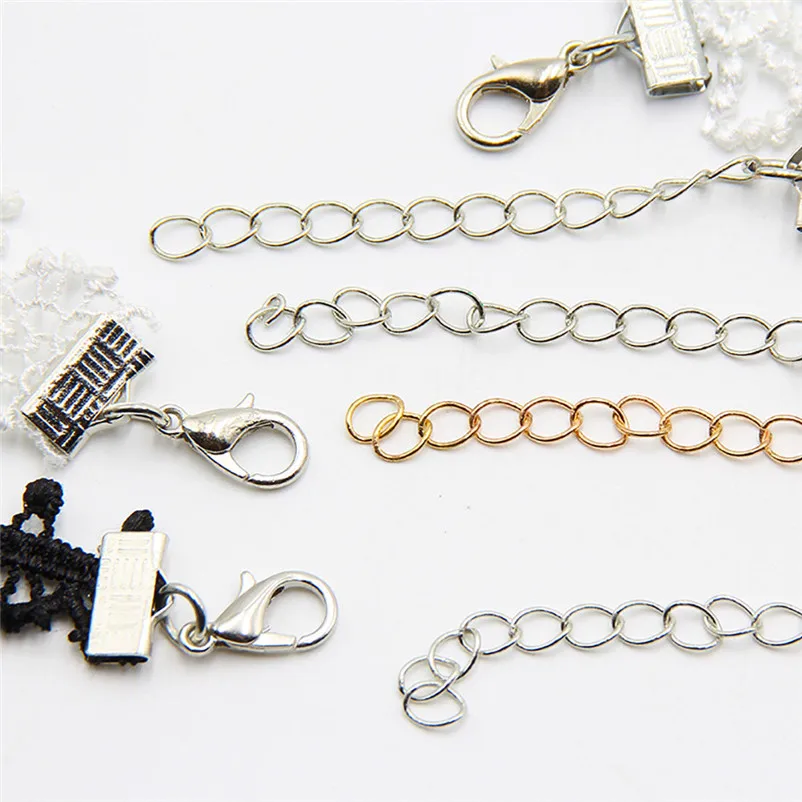 7 Pieces Trendy chokers necklaces Collar Set Stretch Velvet Classic Gothic Lace chain Party Jewelry Neck accessories A08#N (3)