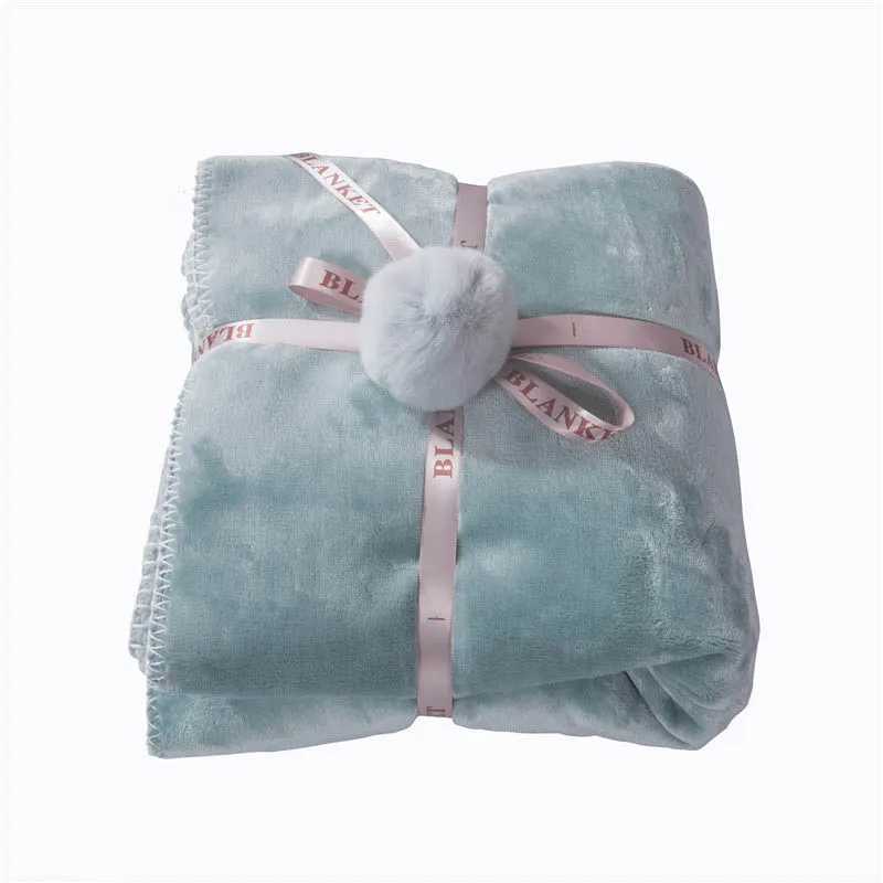 Переносное шерстяное Флисовое одеяло зимний теплый плащ-накидка из пашмины - Цвет: sky blue