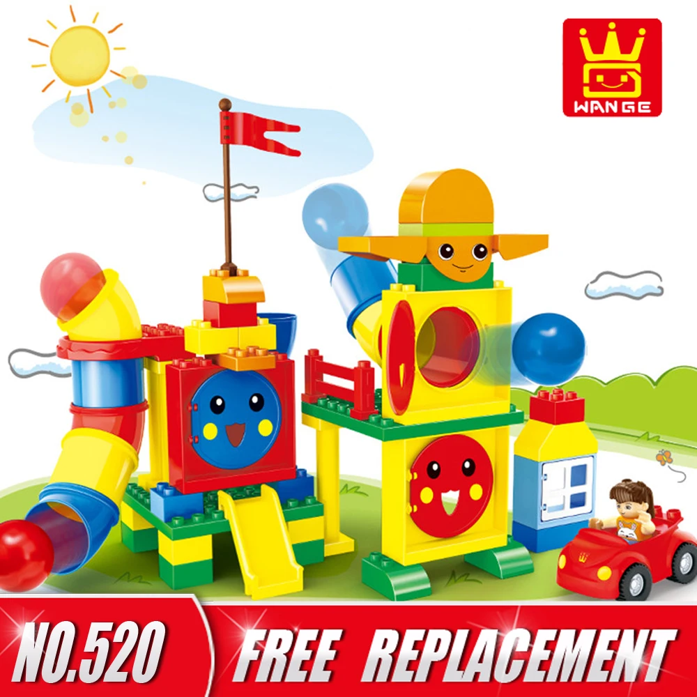 

WANGE Building Blocks 63pcs Big Size Bricks Set Tube Game Blocks Creative DIY Educational KidsToys Children Gifts