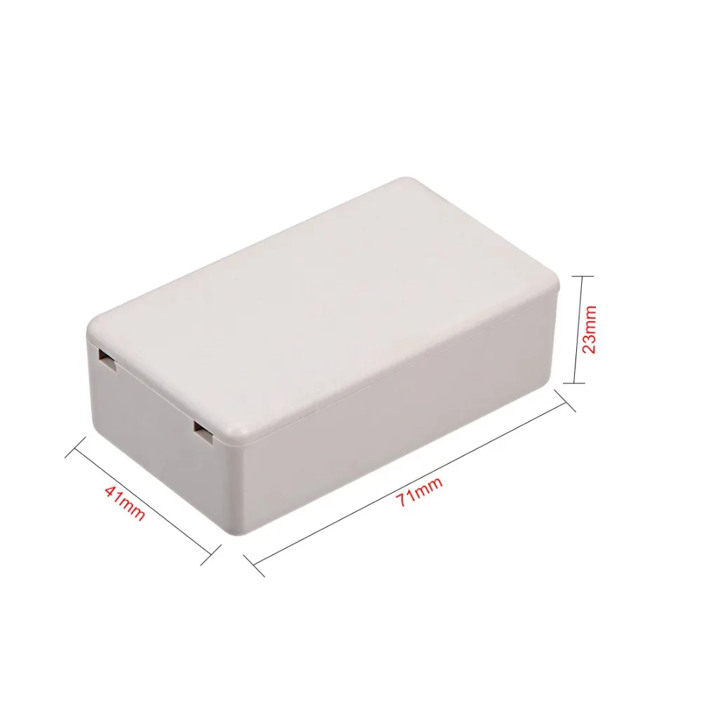 Uxcell ABS Электронный пластик DIY Распределительная коробка 70x45x18 мм/71x41x23 мм корпус белый 2 шт./лот