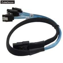 sas sata cable Internal SFF8087 Mini SAS 36pin Male W Latch To SATA 7Pin Female X4