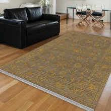 Еще коричневый Пол желтый цветочные цветы Аутентичные 3d печати противоскользящие килим моющиеся декоративные килим области ковер богемный ковер