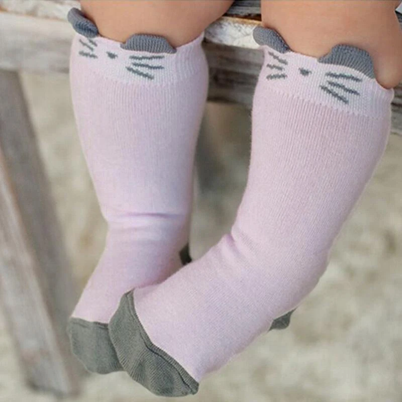

2019 Baby Infant Toddler Children Kids Girls Cotton Knee High Socks Long Cute Casual Soft New Fashion Sale Hot Autumn Winter